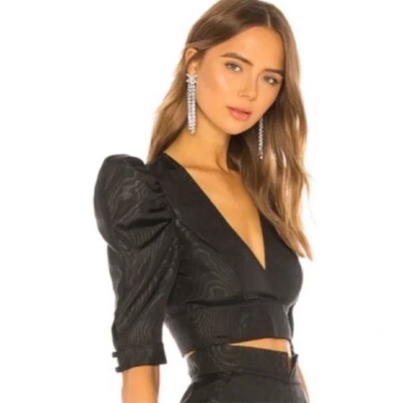 Camila Coelho Tops - NWT Camila Coelho Micaela Deep V Crop Top